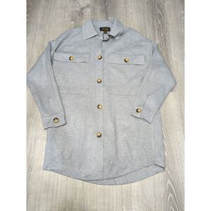 Truth By Republic NWT Women's Heather Gray Button‎ Up Sweater Size Med 513